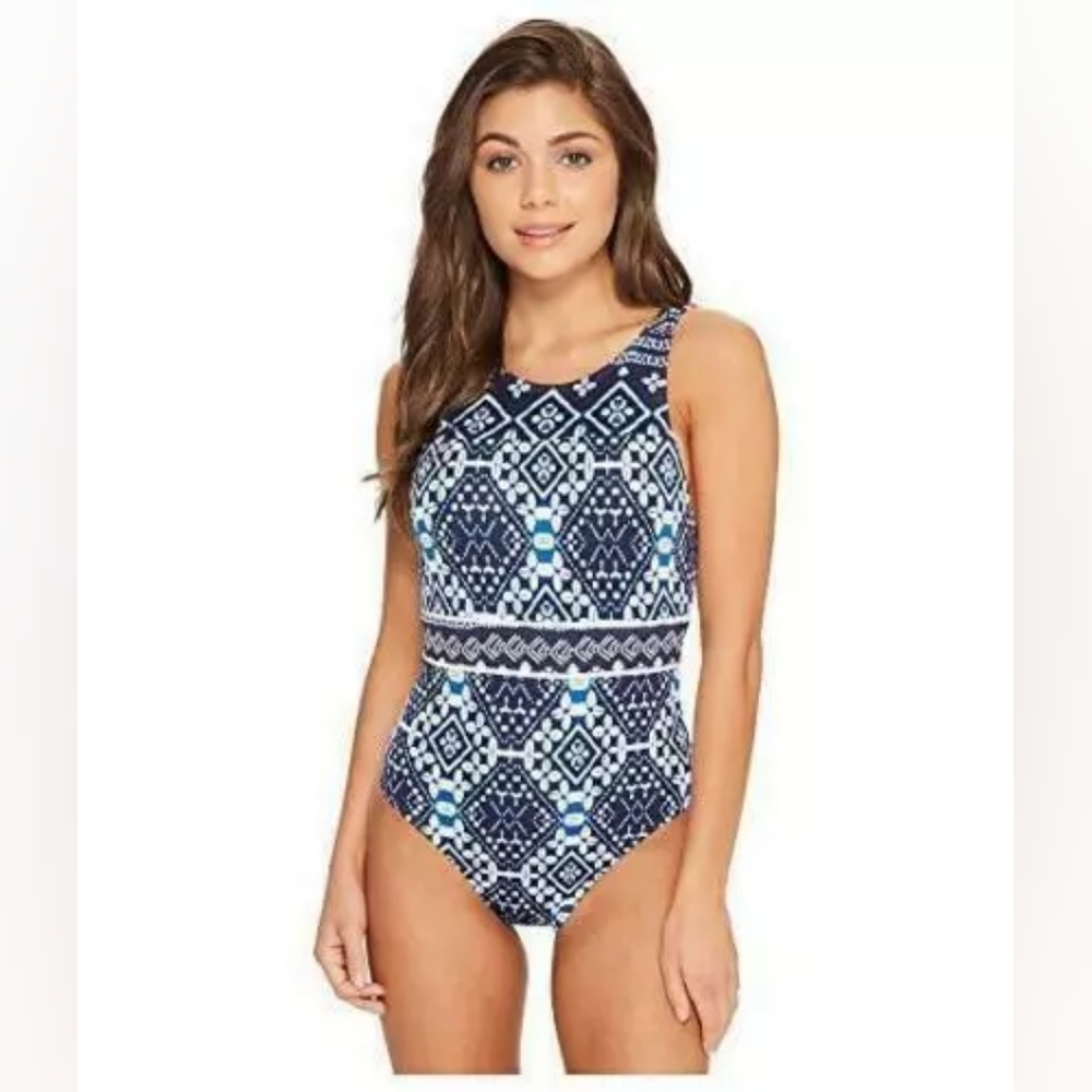 Tommy Bahama Navy Blue One Piece Swimsuit NWT